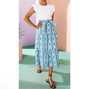 Marie Oliver Brooklyn Skirt in Indigo Echo
